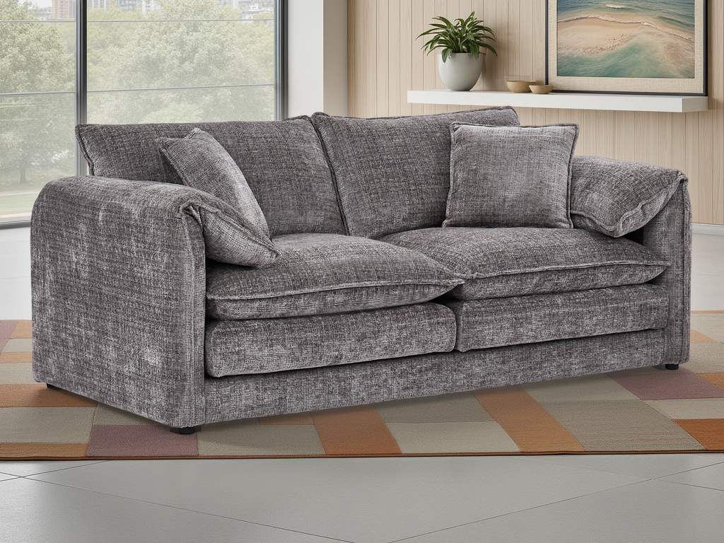 Solaya Sofa Grey 3 Seater 3 Seater