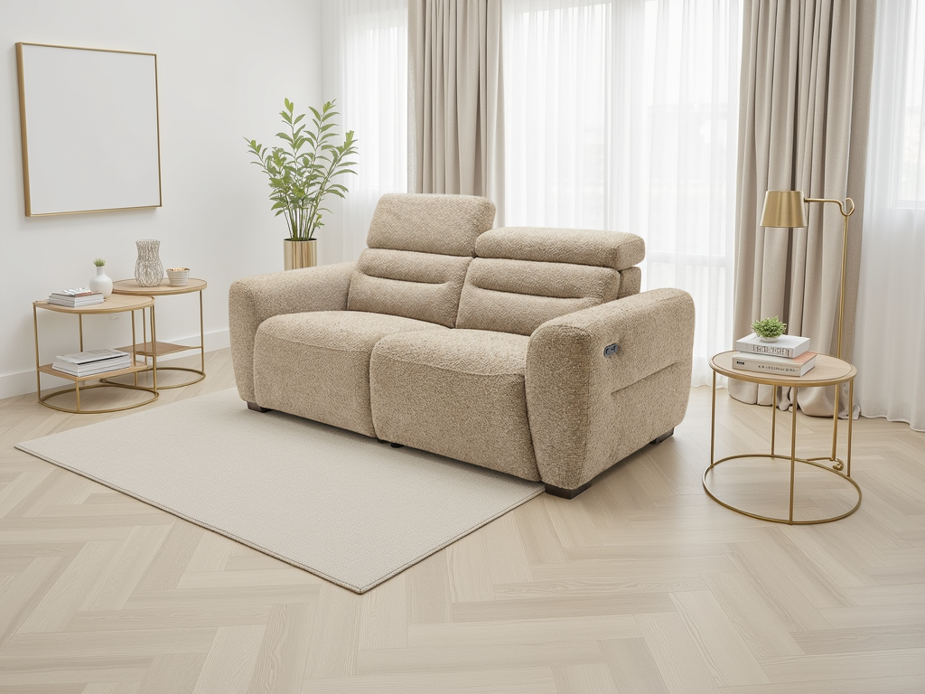 Tokyo Electric Recliner Beige 3 Seater 3 Seater