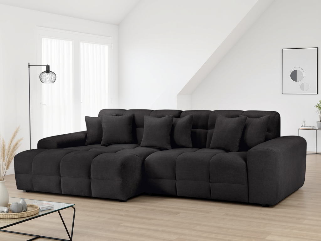 Jacob Sofa Black Left Hand Facing Corner