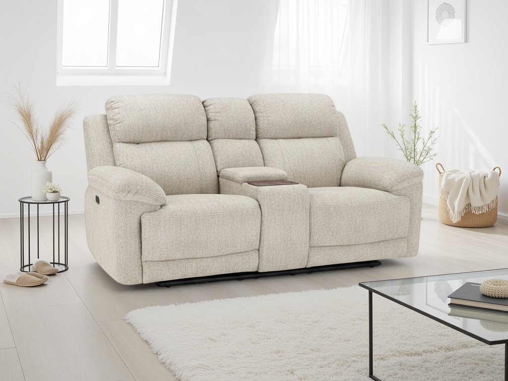 Owen Electric Recliner Beige Sofa